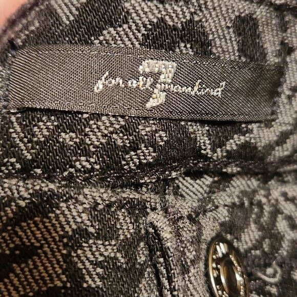 7 For All Mankind Women's Black & Gray Zebra Print Skinny Jeans Size 28 US 6 - Picture 8 of 10